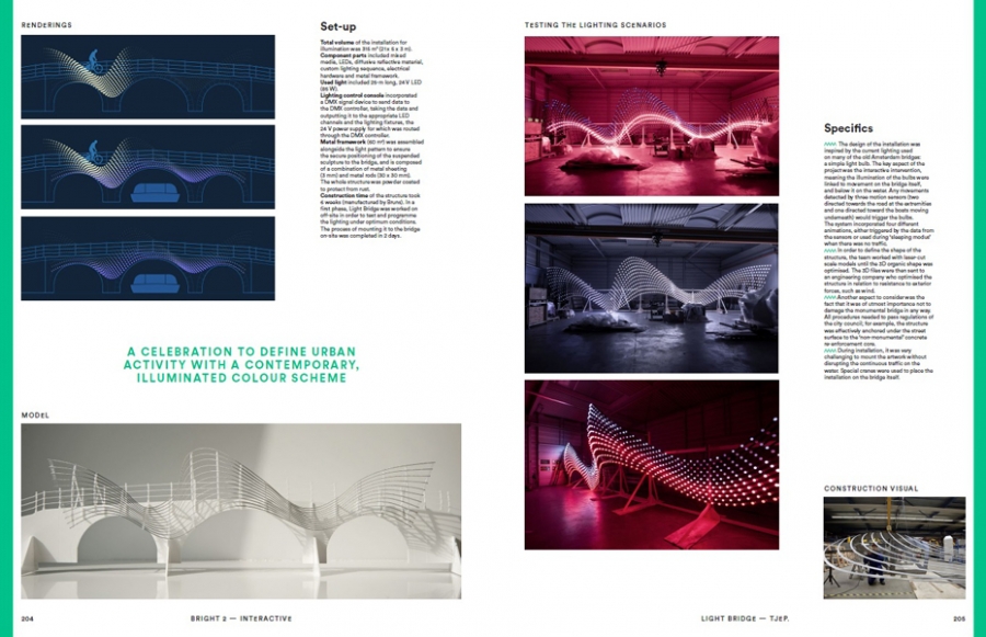 Pages 204-205 extraites du livre : Bright 2 Architectural Illumination and Light Installations, Frame Publishers