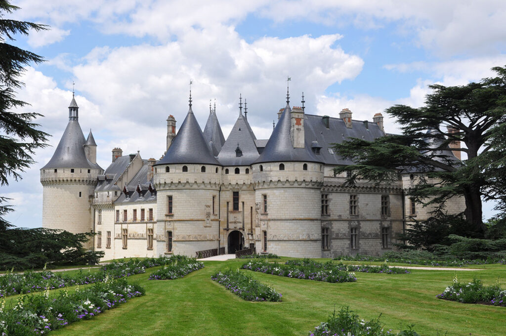 Vue diurne du parc - Château de Chaumont sur Loire, France