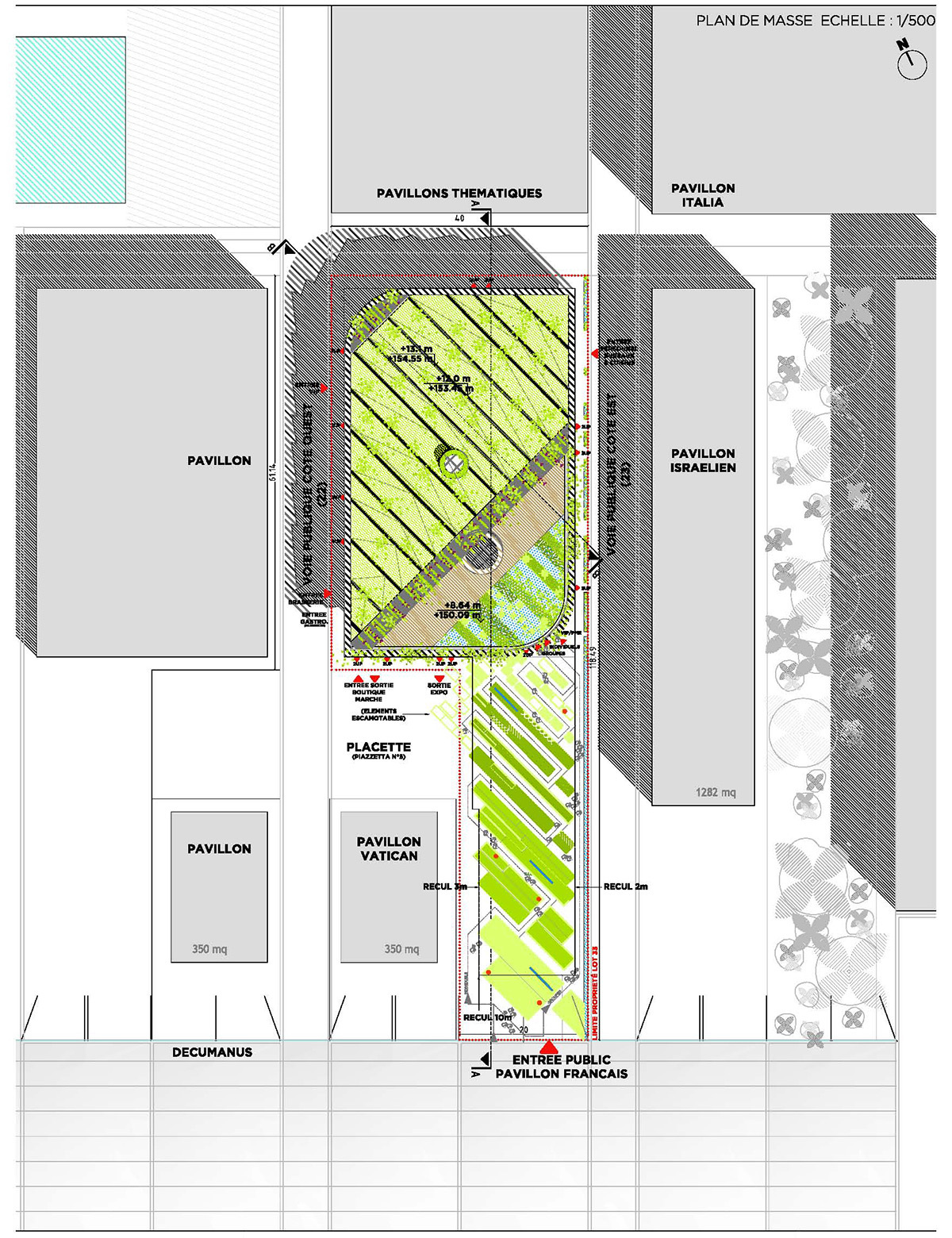 Expo 2015, Pavillon France, Milan, Italie - Plan masse © XTU Architects