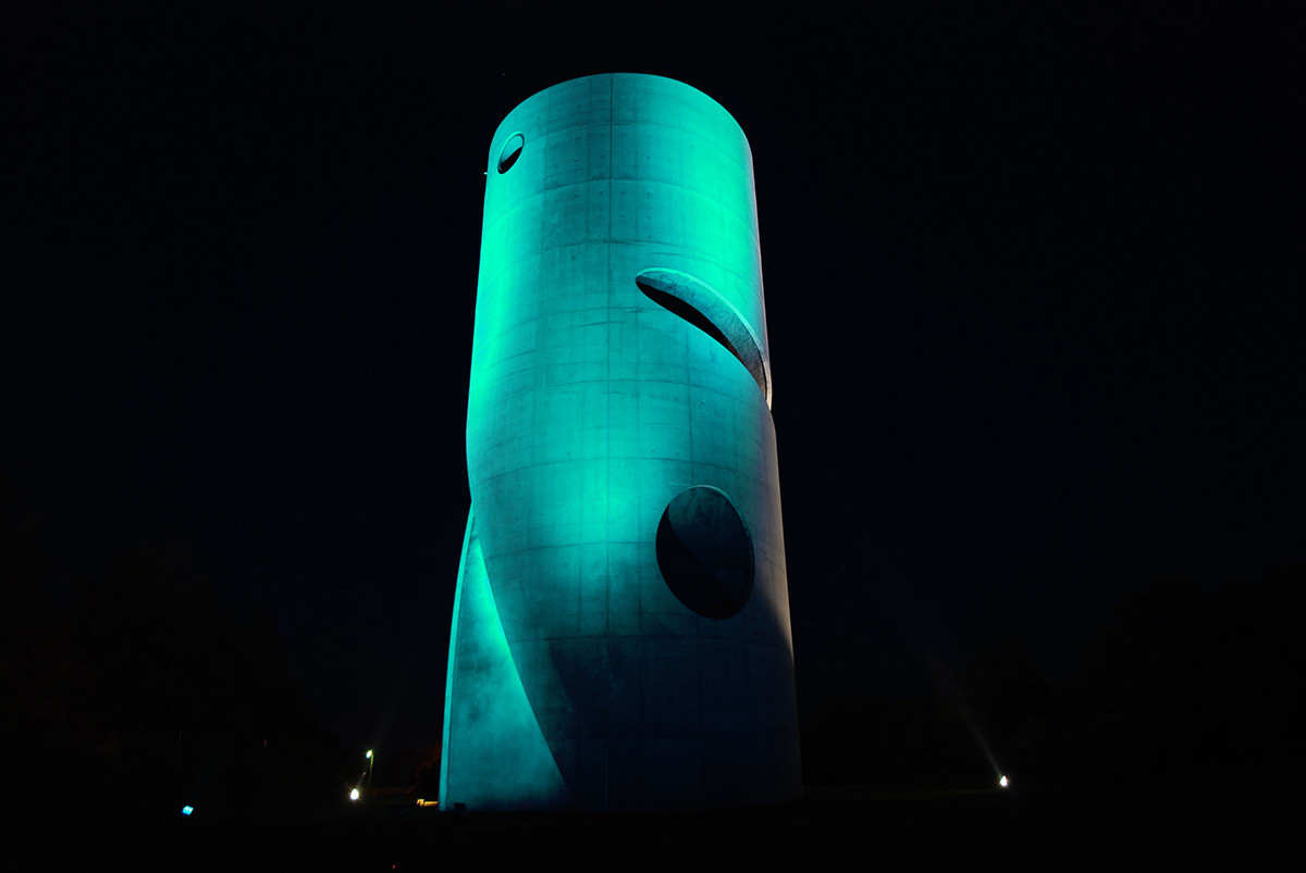 Château d'eau de Cherbourg-Octeville - Architecte et scénographie Atelier-Lab - Conception lumière et photo I.C.O.N.