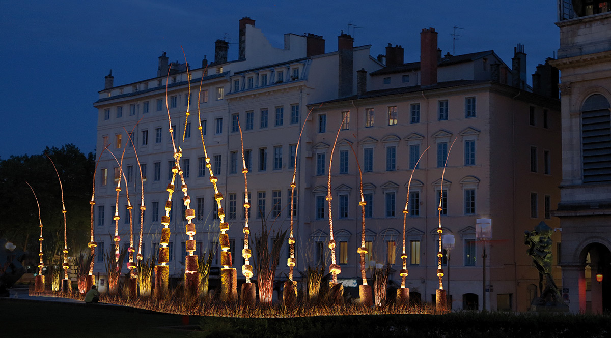 Arboré’lum - Place Louis Pradel © Erik Barray, Atelier Erik Barray - Simulation Fête des lumières 2015, Lyon