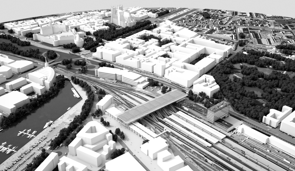 Projet urbain autour de la gare de Nantes - Image : Ricciotti / Forma6 / Demathieu et Bard