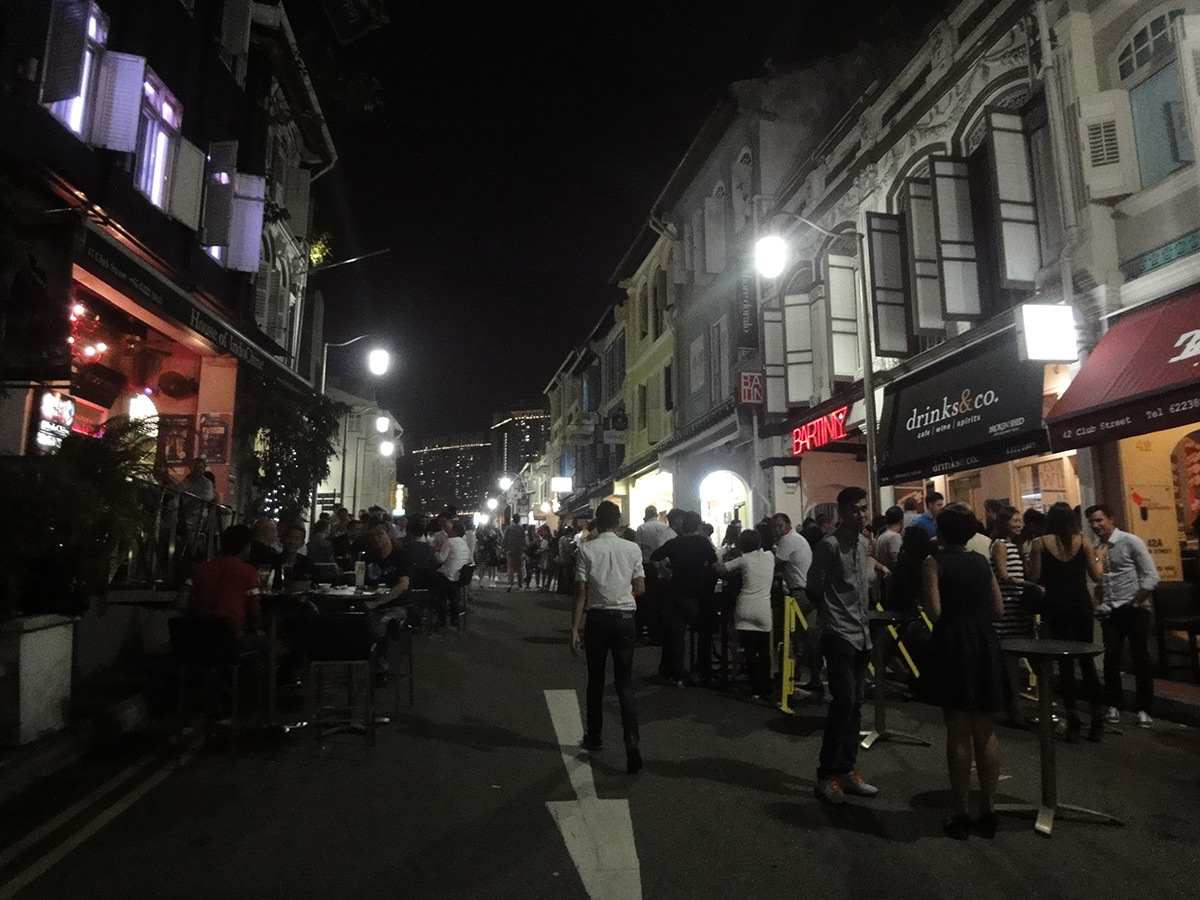 La seule rue piétonne de Singapour © Roger Narboni