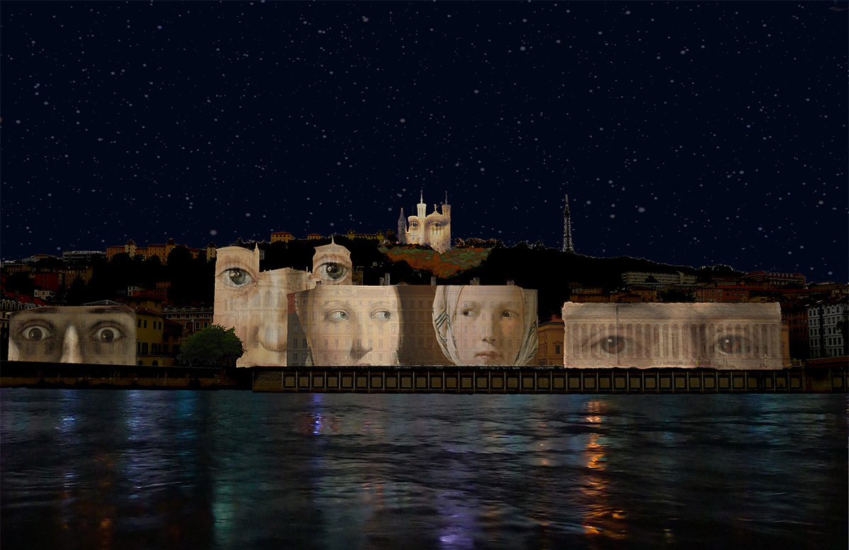 Regards - Colline de Fourvière © Daniel Knipper - Simulation de la Fête des lumières 2015, Lyon