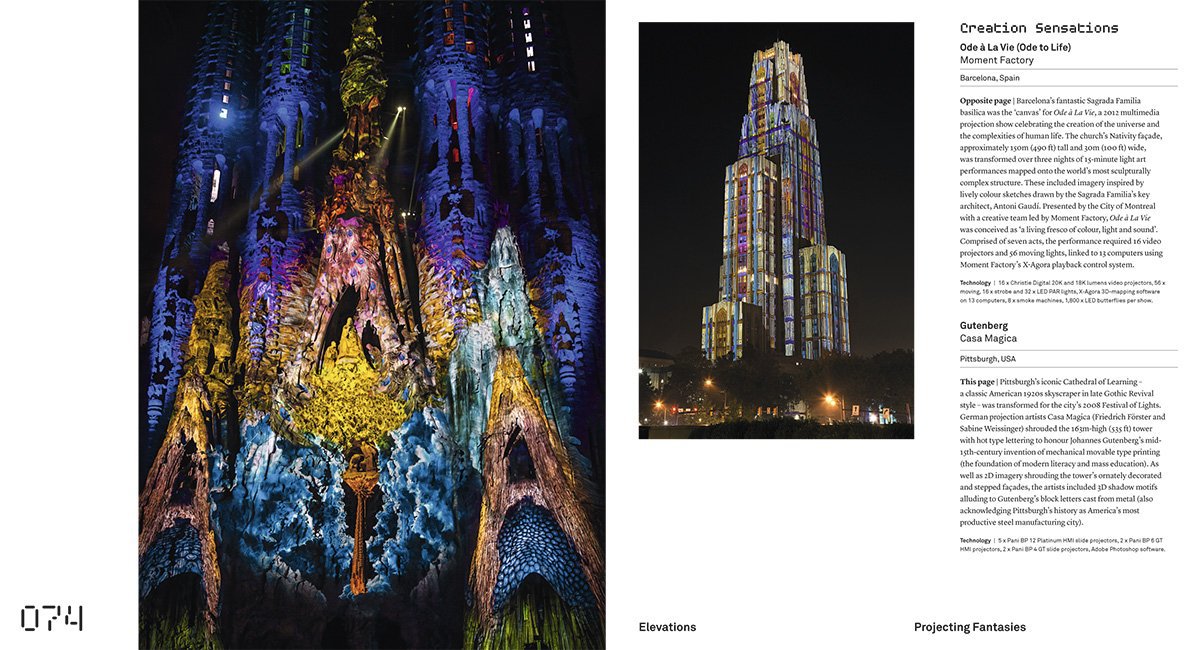 Extrait du livre Superlux, Smart Light Art Design Architecture for Cities - page 74-75
