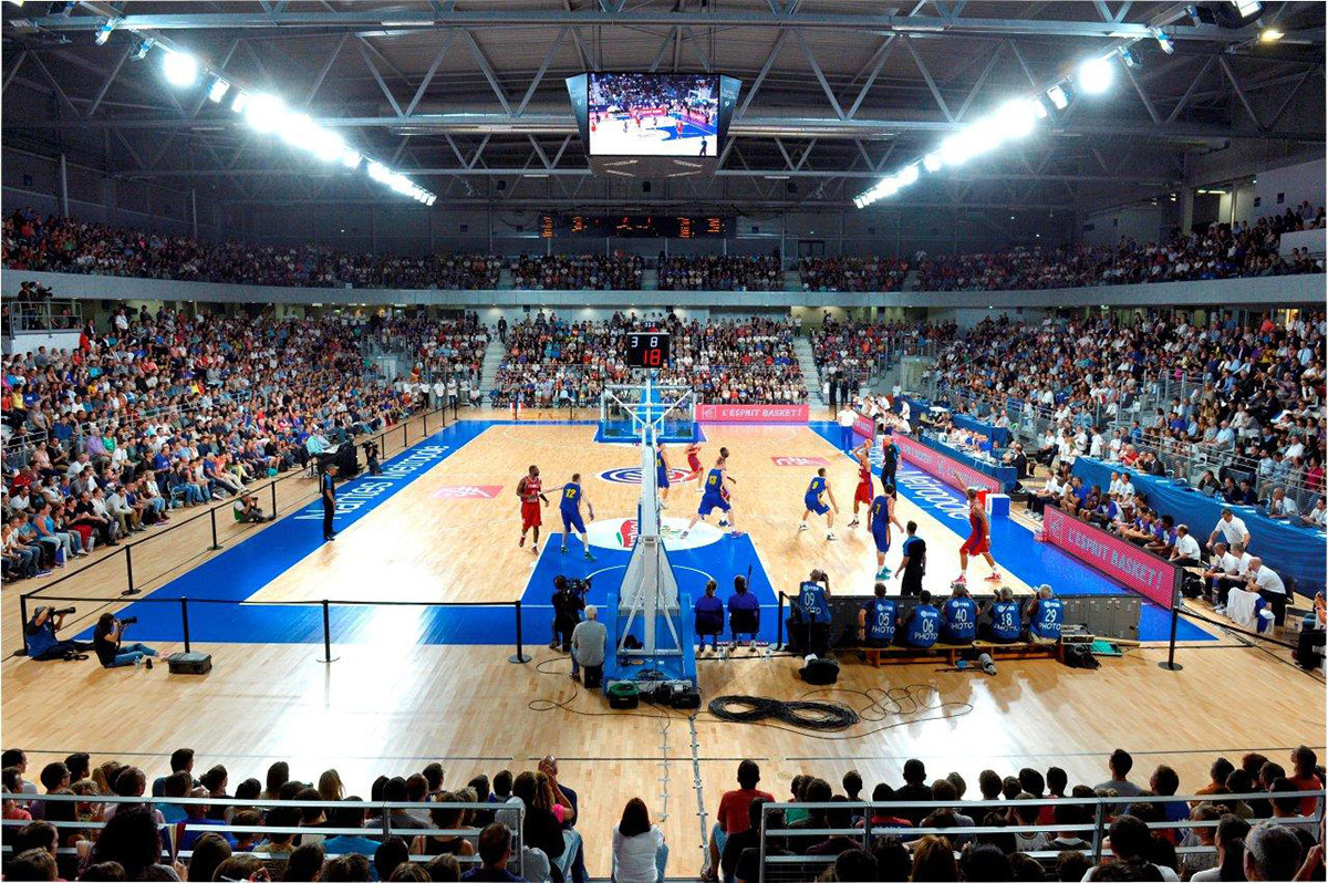 Match de basket France Ukraine avec Tony Parker - inauguration 14 aout 2015 - Salle sportive métropolitaine, Rezé, France - Photo Nantes Métropole