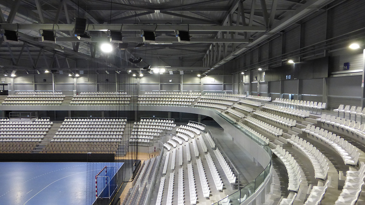 Arène du niveau 2 - Salle sportive métropolitaine de Nantes Métropole, Rezé, France - Architectes Chaix & Morel et Associés - Photo Vincent Laganier