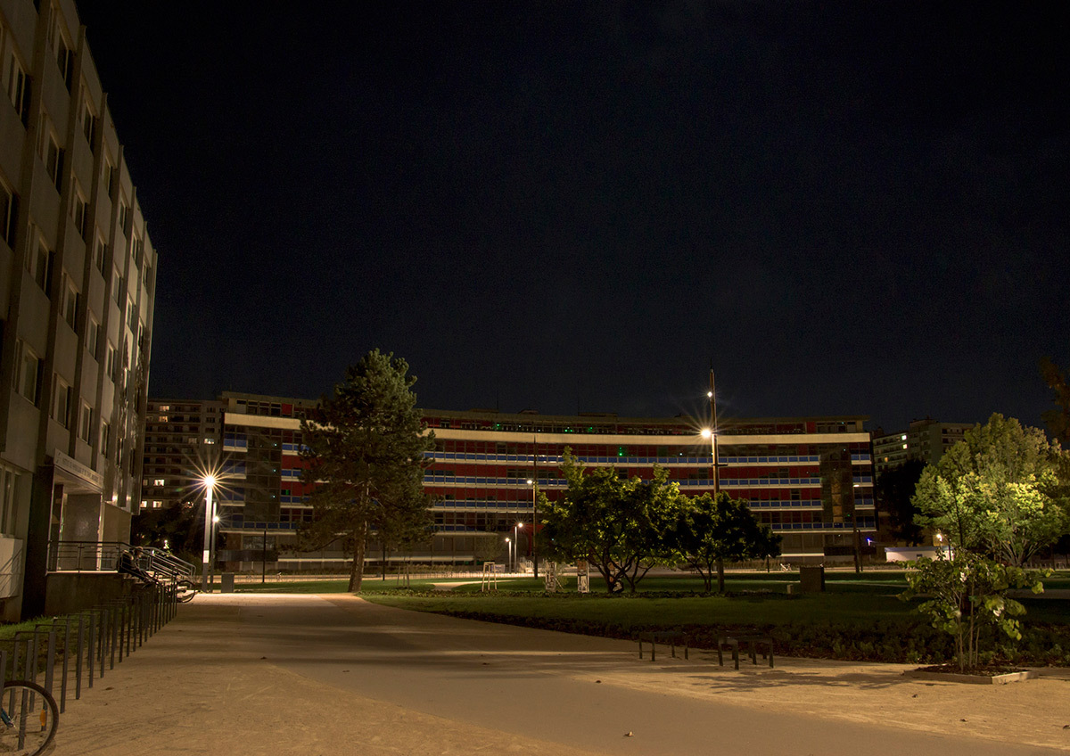 Touches de lumière sur les allées - Parc de université de Strasbourg © Charles Vicarini