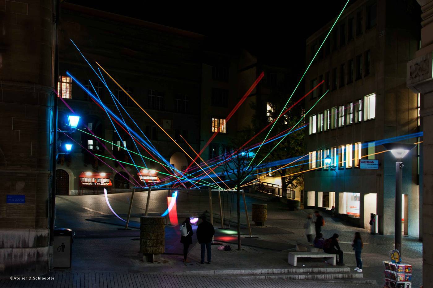 Balancez les lumières, Place de la Louve, Lausanne © Atelier D. Schlaepfer