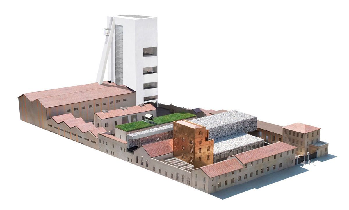 Fondazione Prada, Milan, Italie - Axonométrie du projet © OMA
