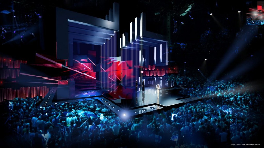 Infographie du design de la scène 1 - Eurovision 2016, Stockhom, Suède - Copyright Frida Arvidsson et Viktor Brattström - SVT
