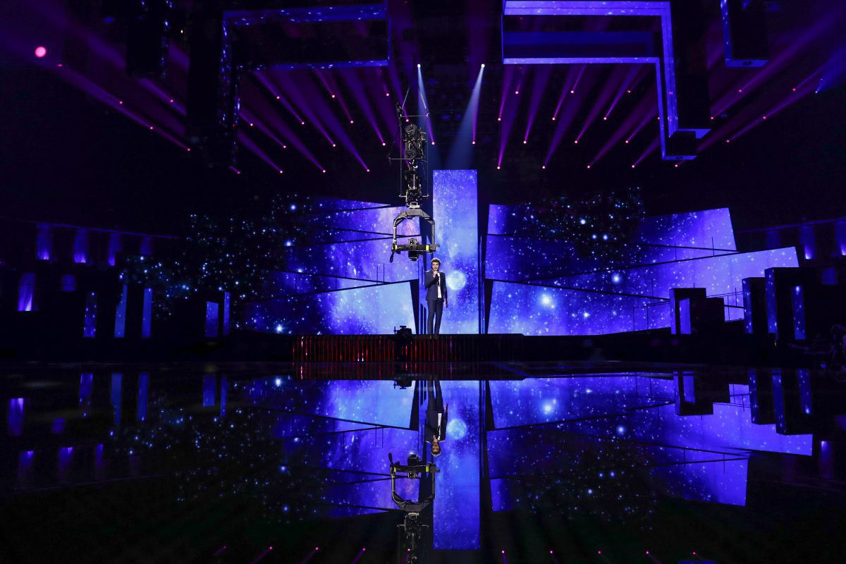 Eurovision 2016 - France - Amir première répétition sur la scène à Stockholm © Andres Putting