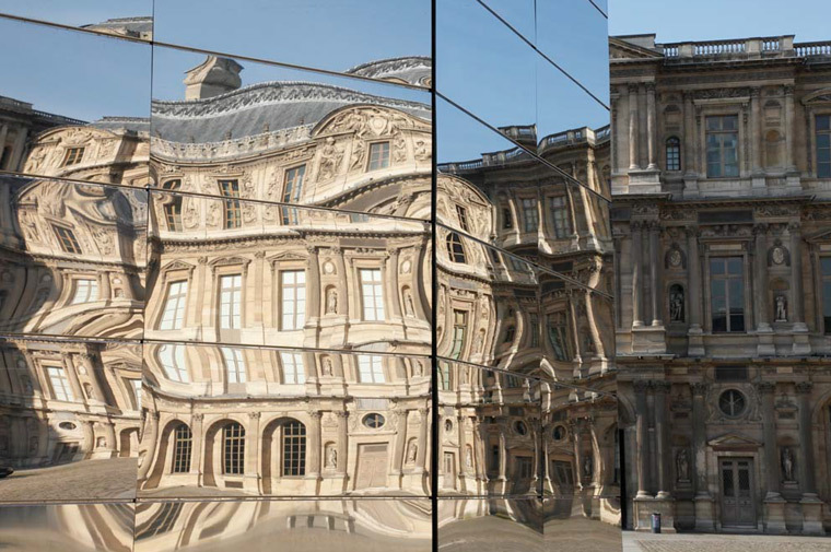 Eva Jospin - Panorama, cours carrée du Louvre, Paris © Eva-Jospin - Architecture Outsign - Courtesy Noirmontartproduction - Musée du Louvre - Antoine Mongodin