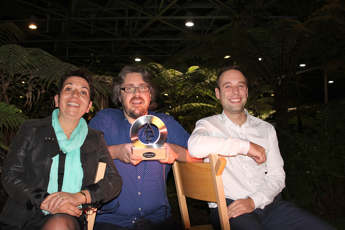 Sandrine Tété, Stéphane Servant, Nicolas Hagnère - Prix petit projet lumière ACE 2016 - trophée TMC - Photo ACE