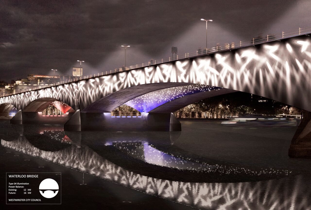 Waterloo Bridge, London, UK © MRC and Les Éclairagistes Associés