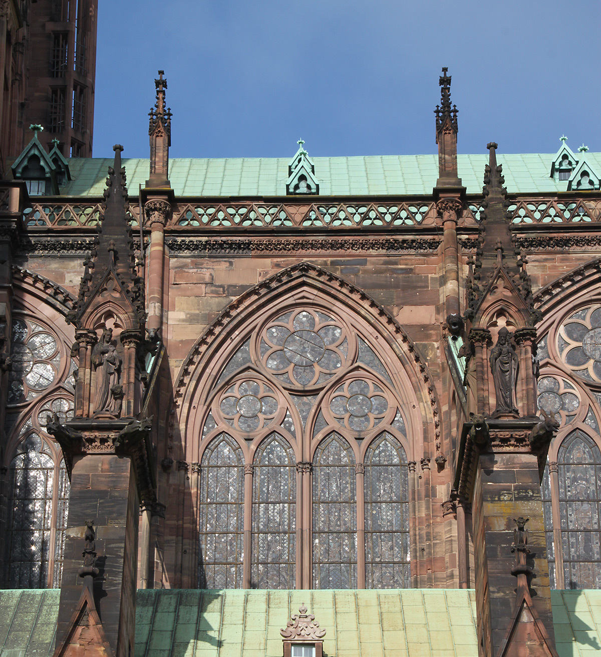 Cathédrale Notre-Dame, Strasbourg, France - détail de la façade vue de jour © Vincent Laganier