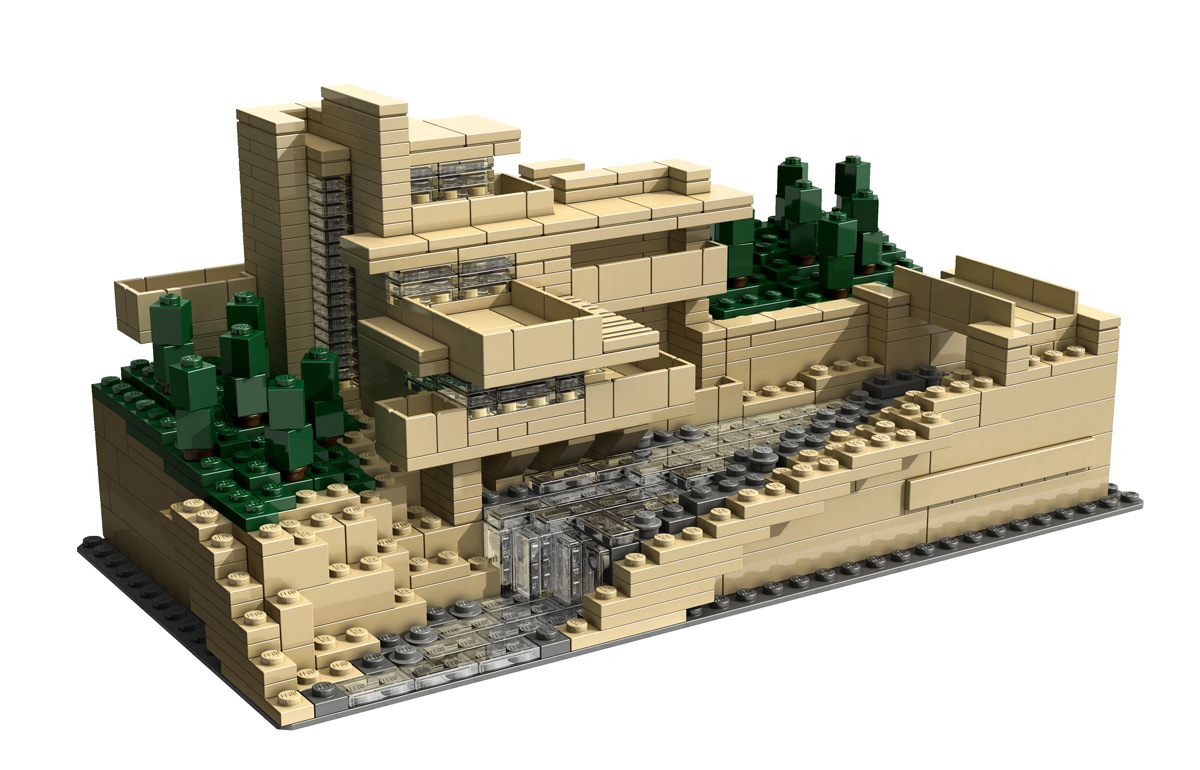 Ouverture de la Fallingwater de Frank Lloyd Wright à Mill Run, Pennsylvanie, États-Unis - Artiste : Adam Reed Tucker - Collection : LEGO Architecture