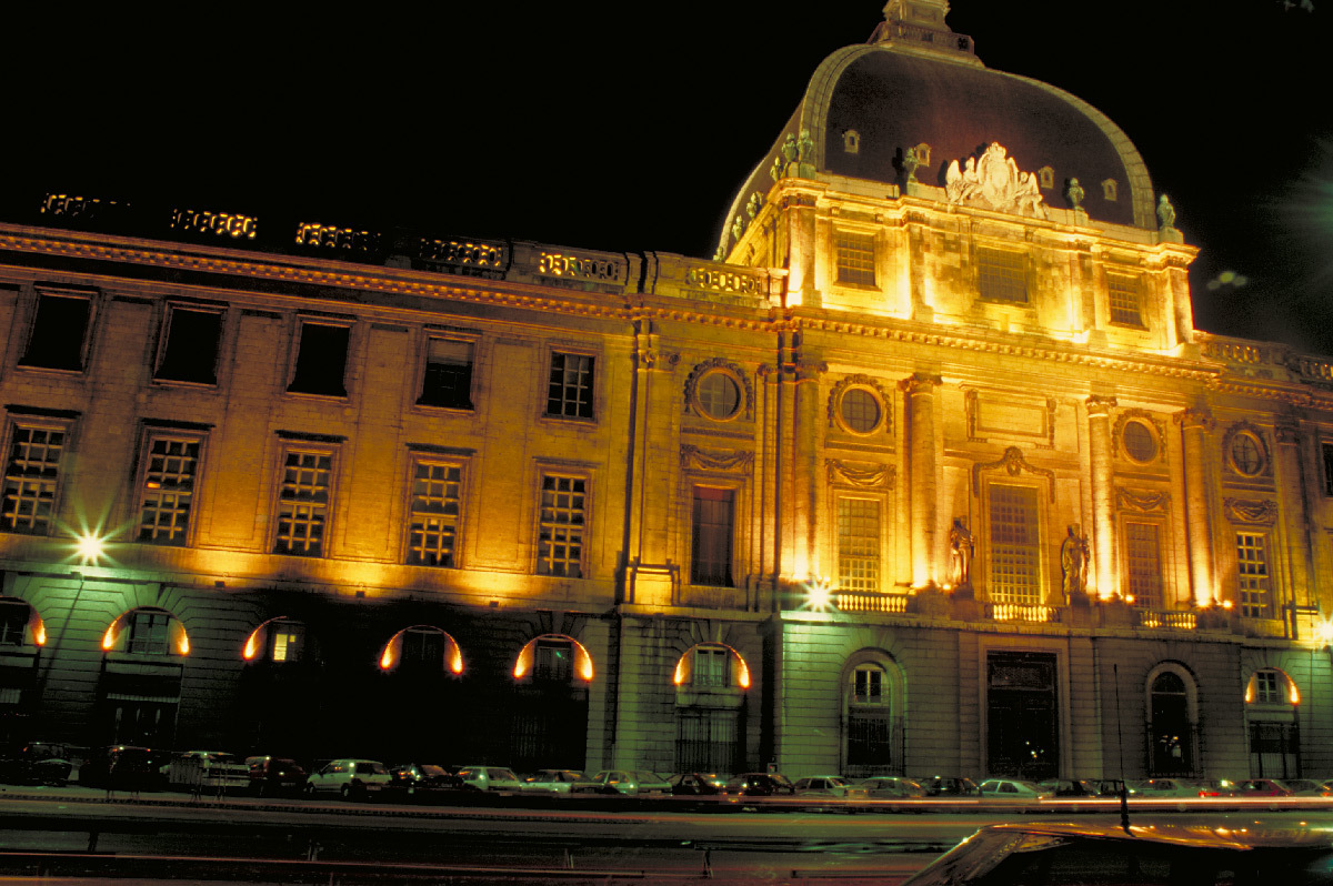 Façade Rhône de l'Hôtel Dieu, Lyon 