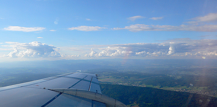 Lumière du jour en avion