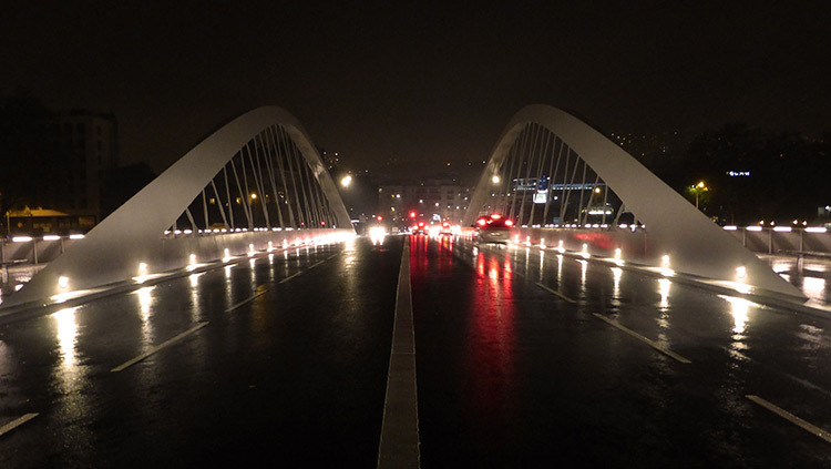 Pilotage en éclairage - Pont Schuman, Lyon