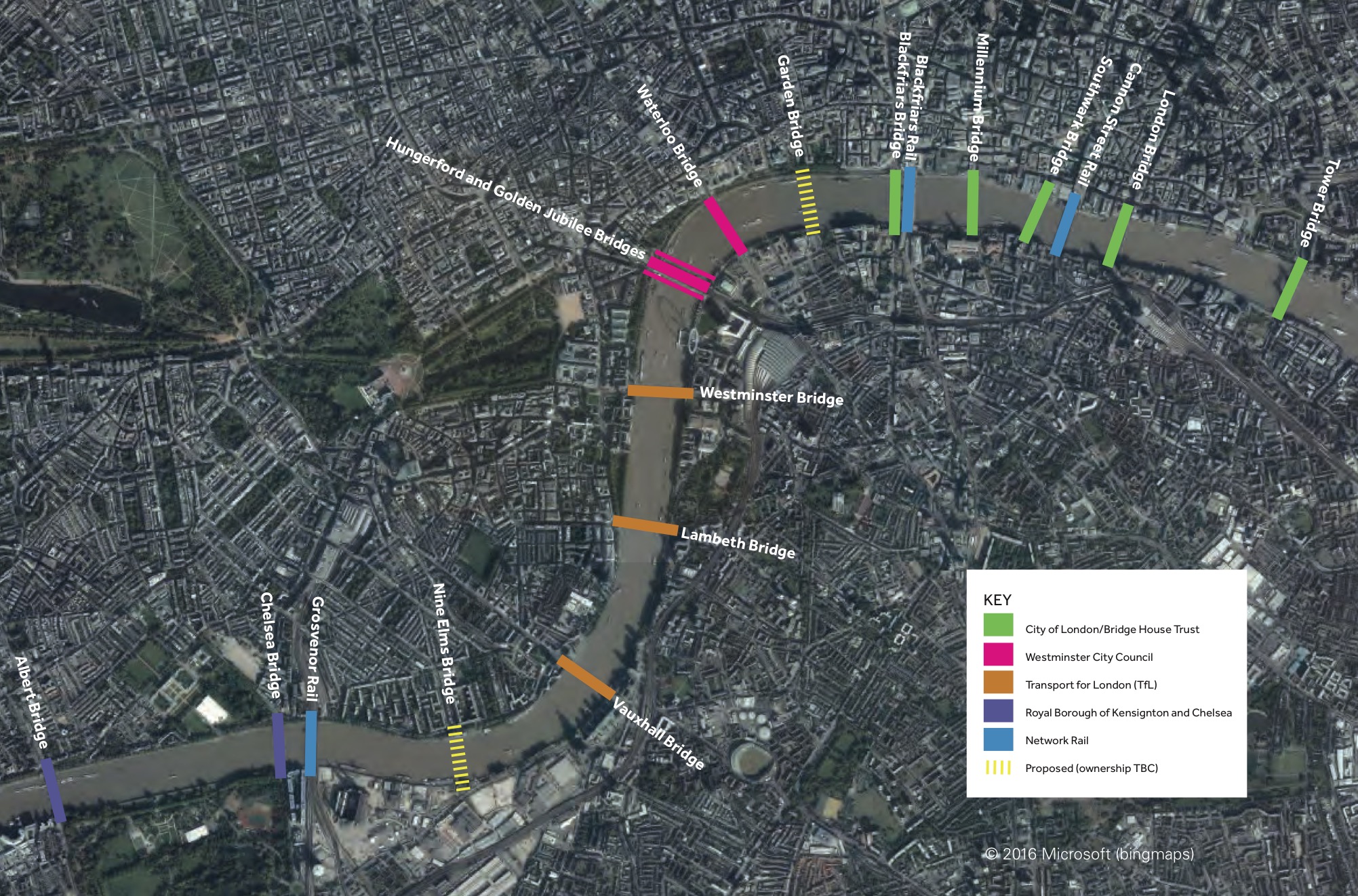 The illuminated river, internation design competition - Microsoft (BingMaps), Malcolm Reading Consultants