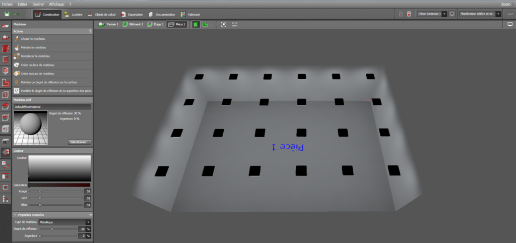 Gestion des textures et matériaux dans DIALux evo