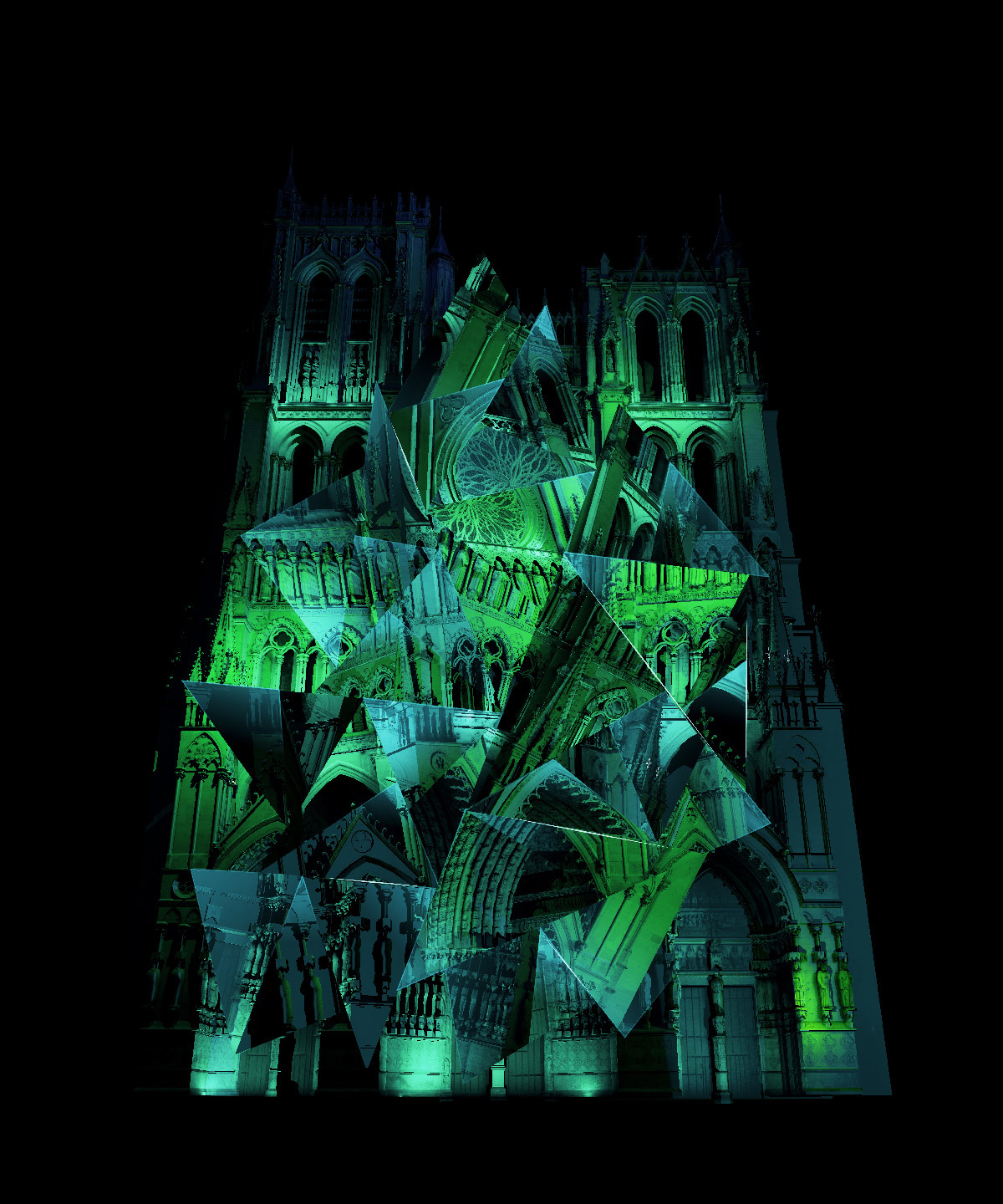 Chroma, cathédrale-Notre-Dame, Amiens, France - Spectacle Spectre Lab pour Amiens Métropole