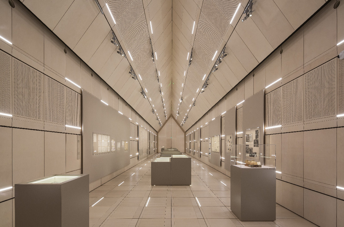 Abbaye d'Ardenne, salle d'exposition par Opus 5 Architectes