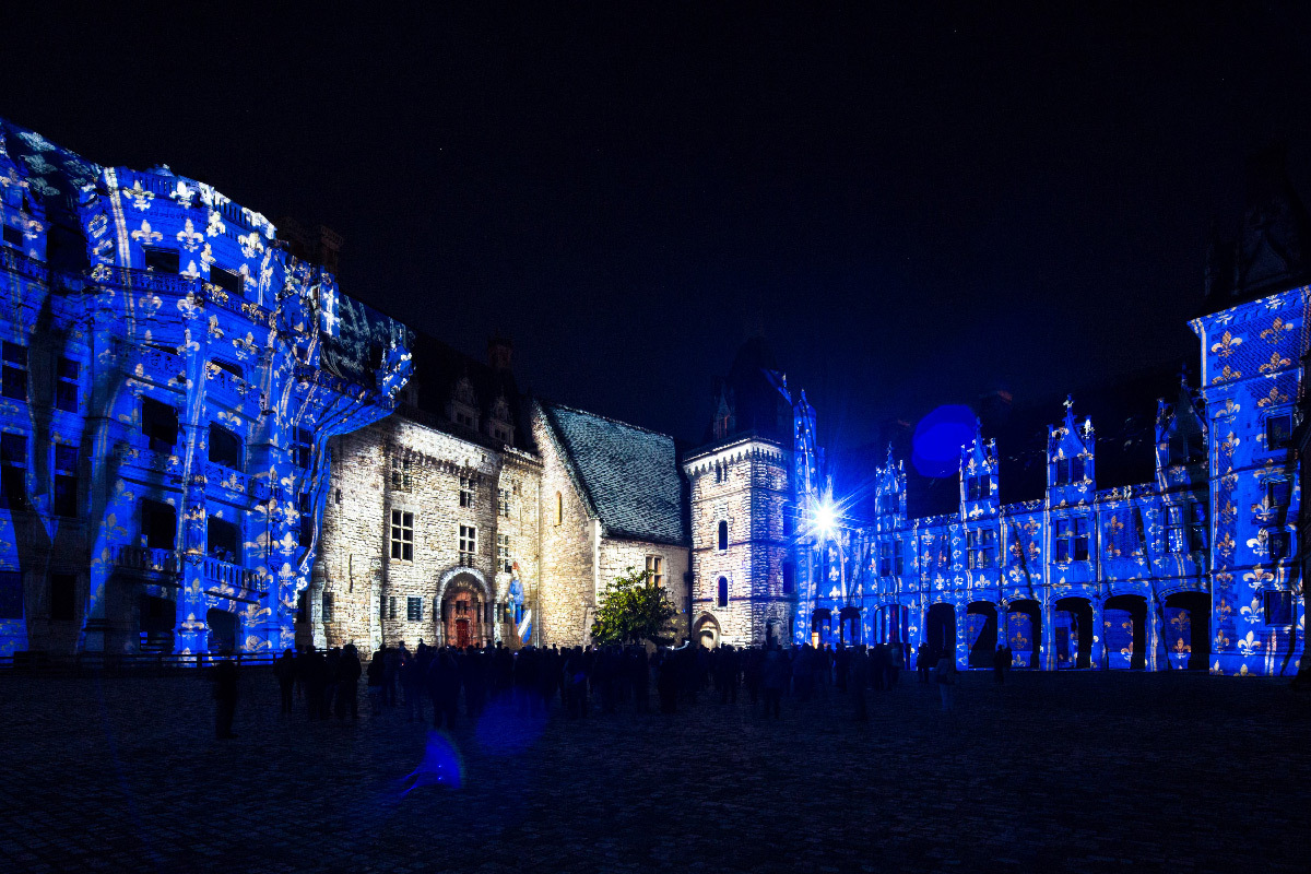 "Ainsi Blois vous est comté", Son et Lumière du château royal de Blois 2018, France © Pashrash