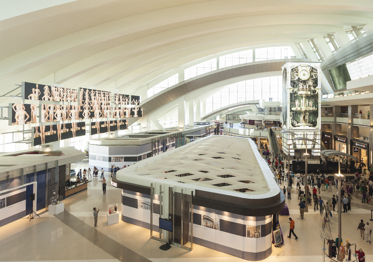 Aéroport de Los Angeles, terminal Tom Bradley, 7 installations multimédia, USA