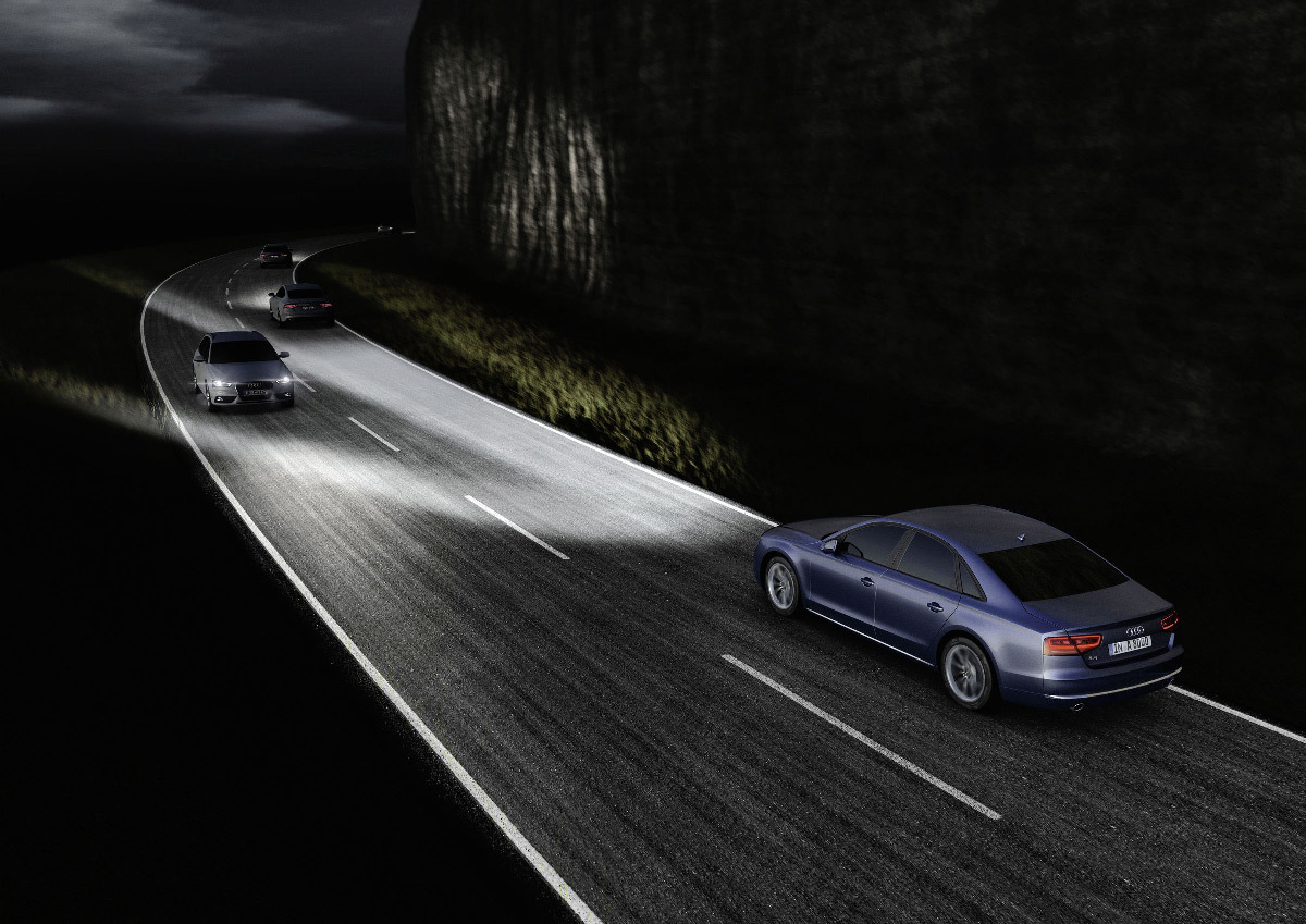 Audi Matrix LED, phare intelligent en éclairage routier