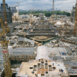 Cour Napoléon, travaux vus depuis le pavillon de l'horloge, 5 juin 1987 © Musée du Louvre (fonds EPGL), Patrice Astier