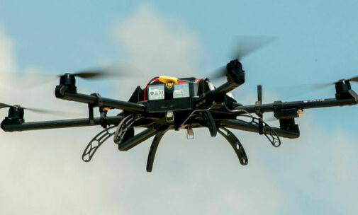 Neopter, drone pour le spectacle de la Cinescenie du Puy du Fou, Vendee, France © Puy du Fou