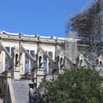 Cathédrale Notre-Dame de Paris, façade sud de la nef sans toiture et vitraux - Septembre 2019 © Vincent Laganier