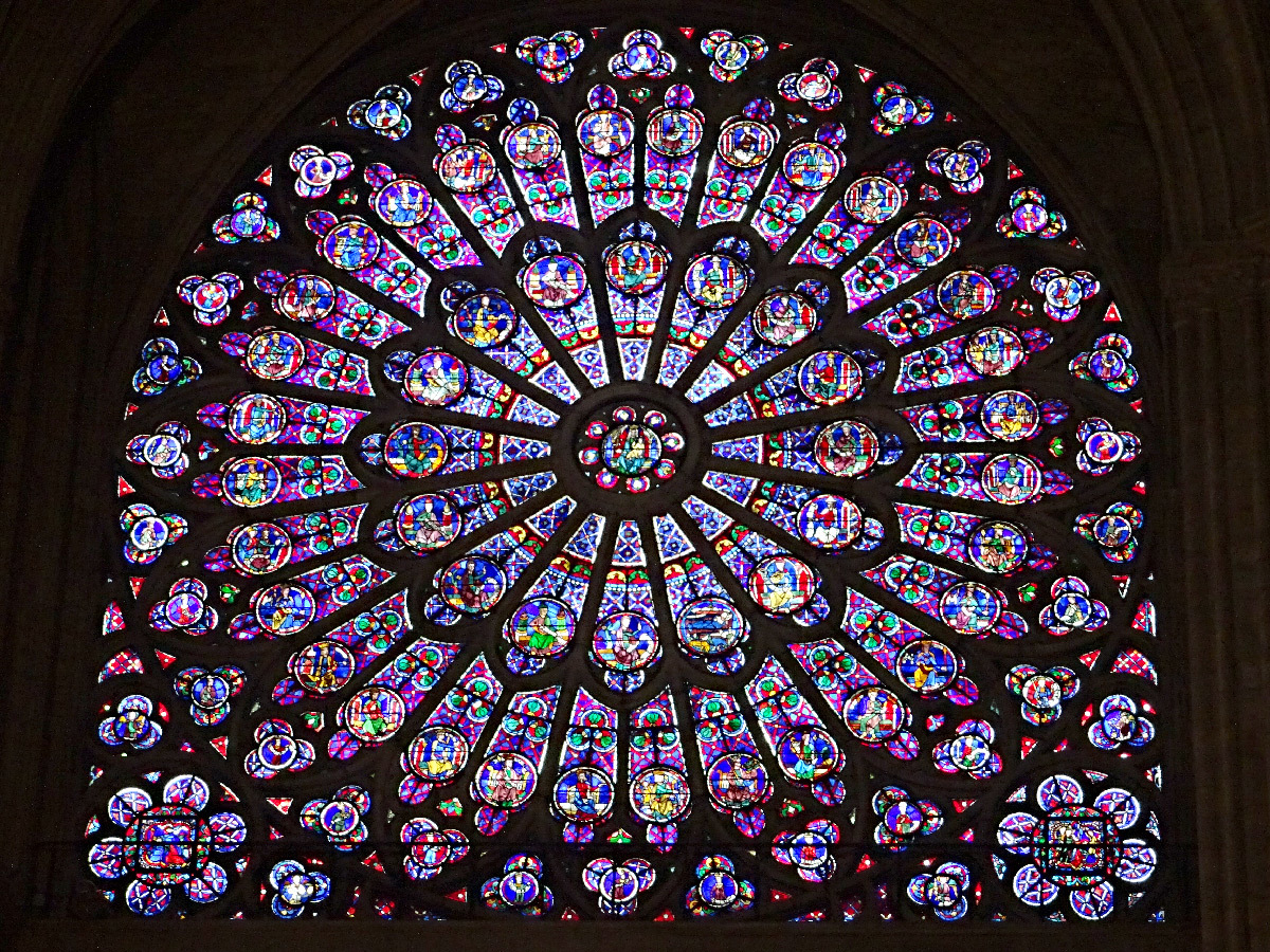 Cathédrale Notre-Dame de Paris, rosace nord du transept, vue intérieure - Novembre 2017 © Vincent Laganier