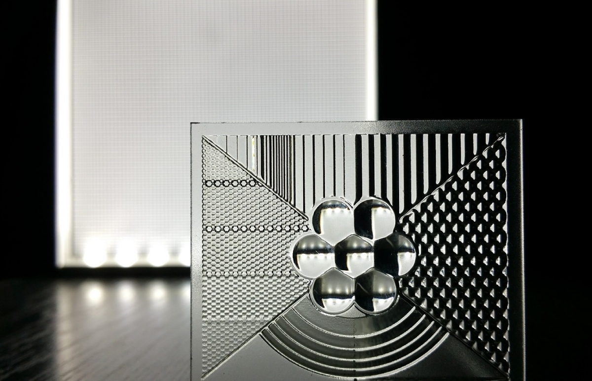 Optique - Impression 3D - exemples de structure a micro-lentilles - Photo Luximprint