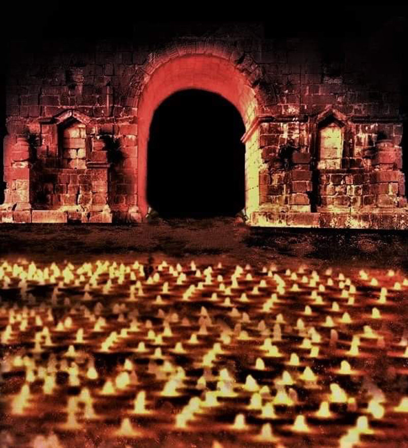 Simulation lumière, arc de Caracalla, Volubilis, Maroc - Tifawine Light Contest, Illuminate, équipe 11 © Mehdi Chawki et Naoual Basma Koudia