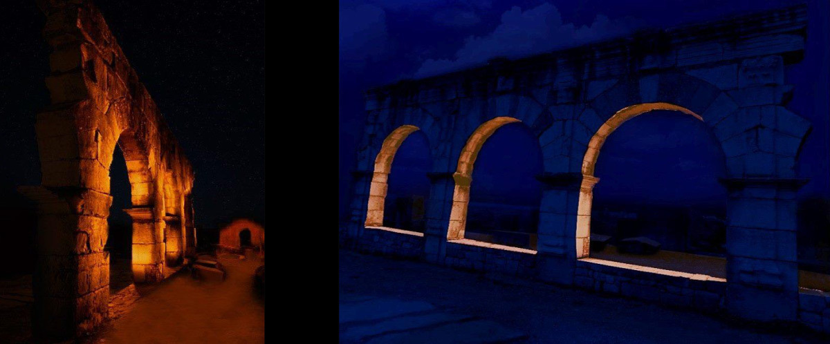 Simulation lumière, dodecamus maximus, Volubilis, Maroc - Tifawine Light Contest, Illuminate, équipe 11 © Mehdi Chawki et Naoual Basma Koudia