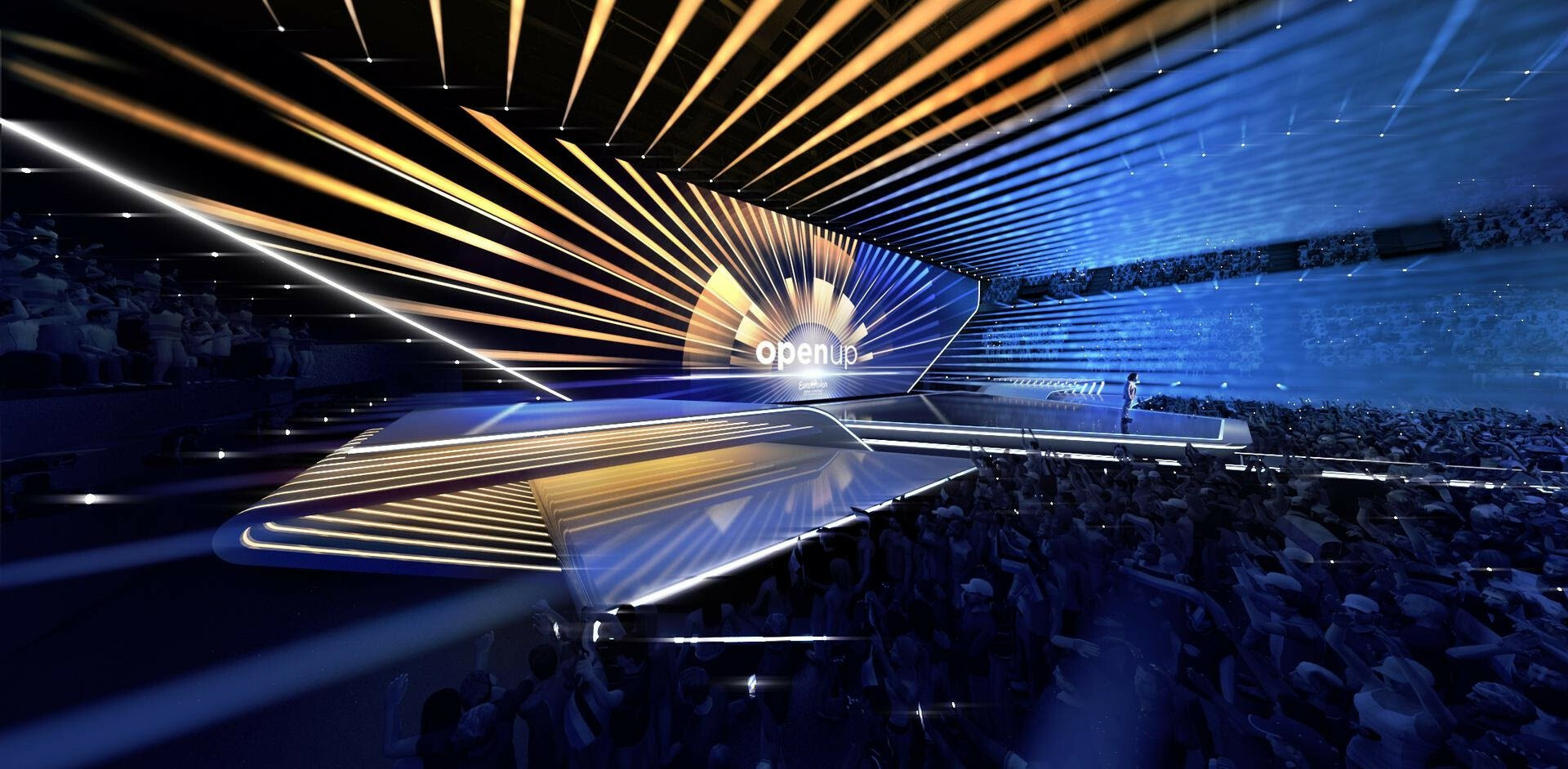 Eurovision 2020 - scénographie de la scène - Scénographe : Florian Wieder