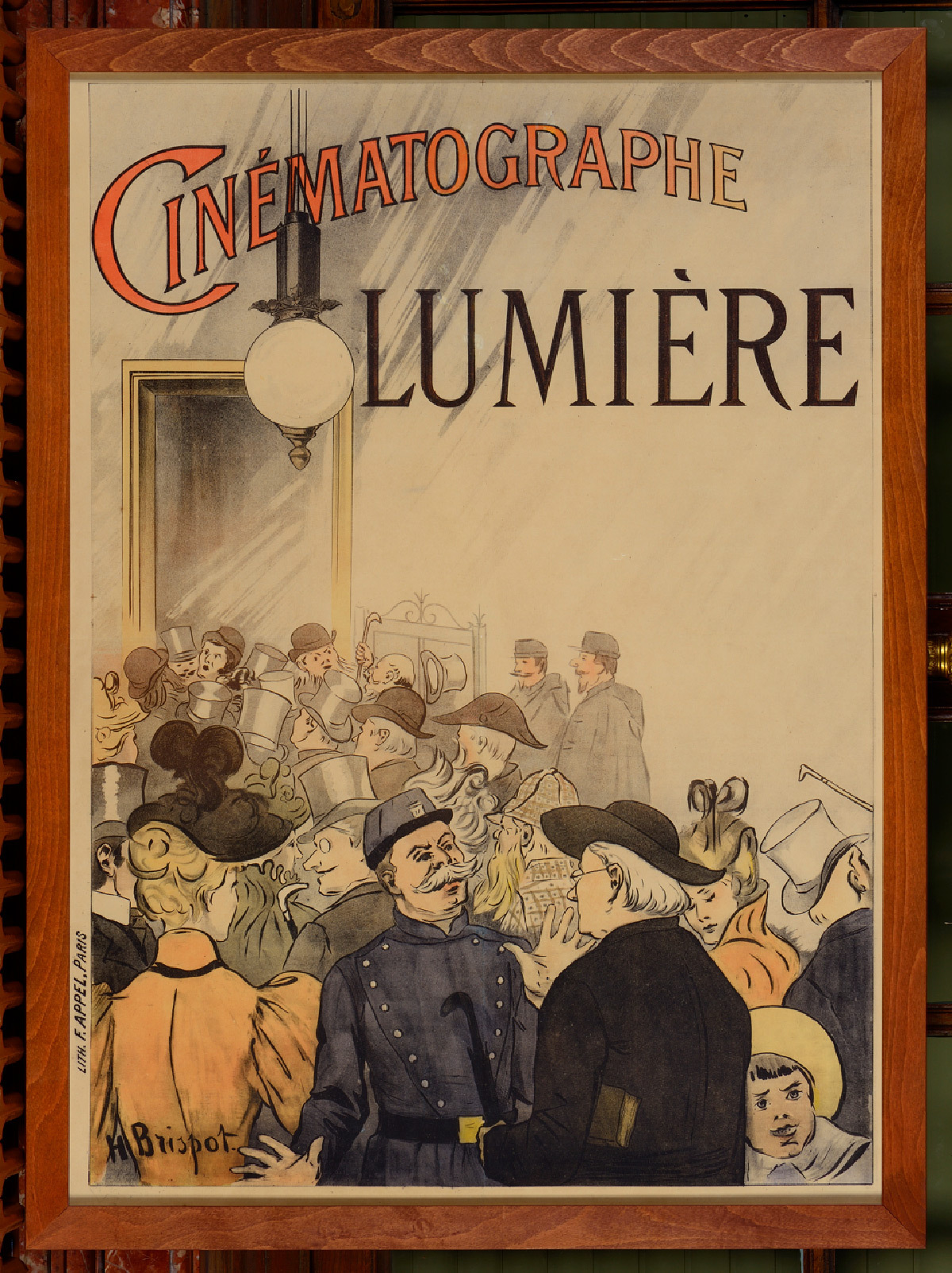 Affiche du Cinématographe, début du cinéma, les frères Lumière