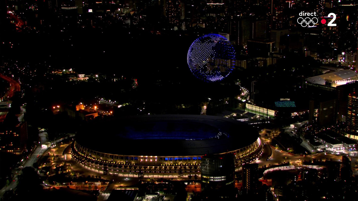 Tokyo 2020, cérémonie d'ouverture, Japon - cette séquence de drones lumineux est exceptionnelle !