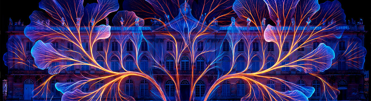 La Belle Saison 2026, son et lumière Nancy, séquence fractal, France © AV Extented, Ville de Nancy
