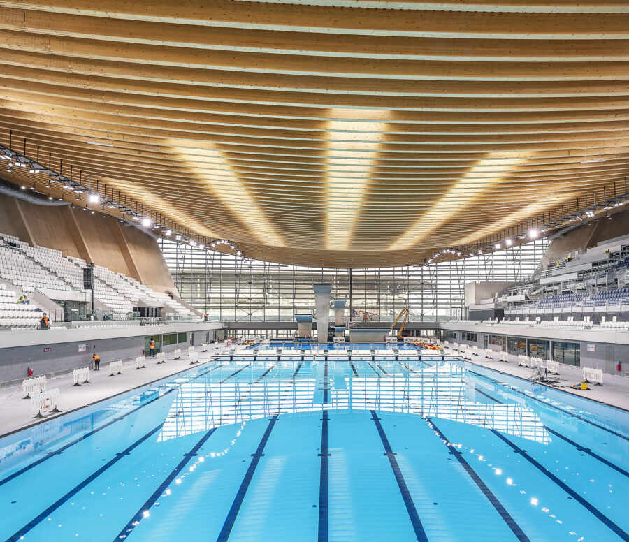 Paris 2024, centre aquatique, lumière et éclairage sportif