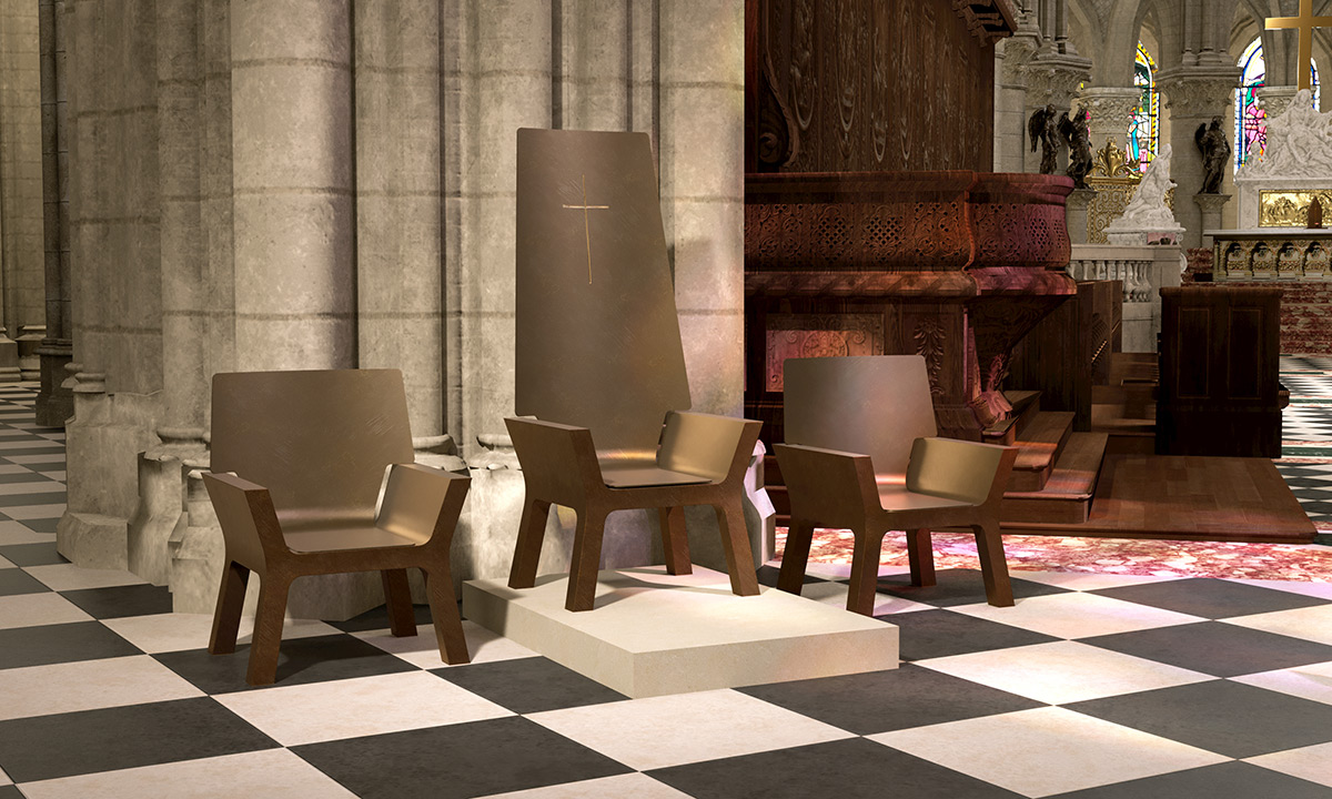 Notre-Dame de Paris, nouveau mobilier design contemporain