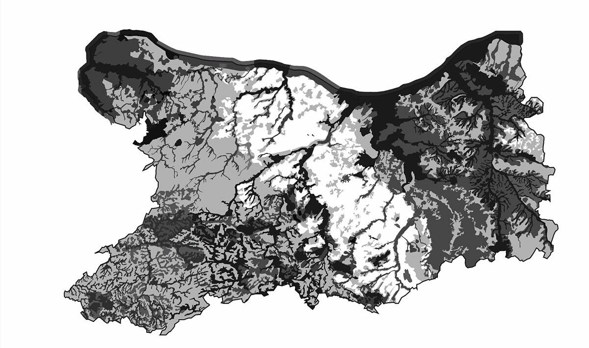 Cartographie Trame sombre du Calvados– SDEC - ANBDD – TerrOïko - Conception lumière Virginie Voué - Carte © Luminescence