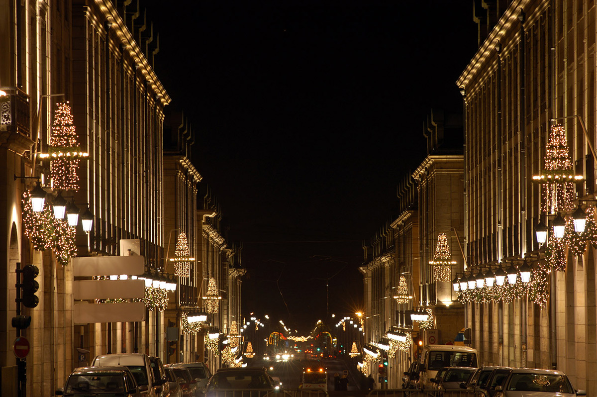 Rue Royale, Orléans, France - Mise en lumière architecturale et événementielle
