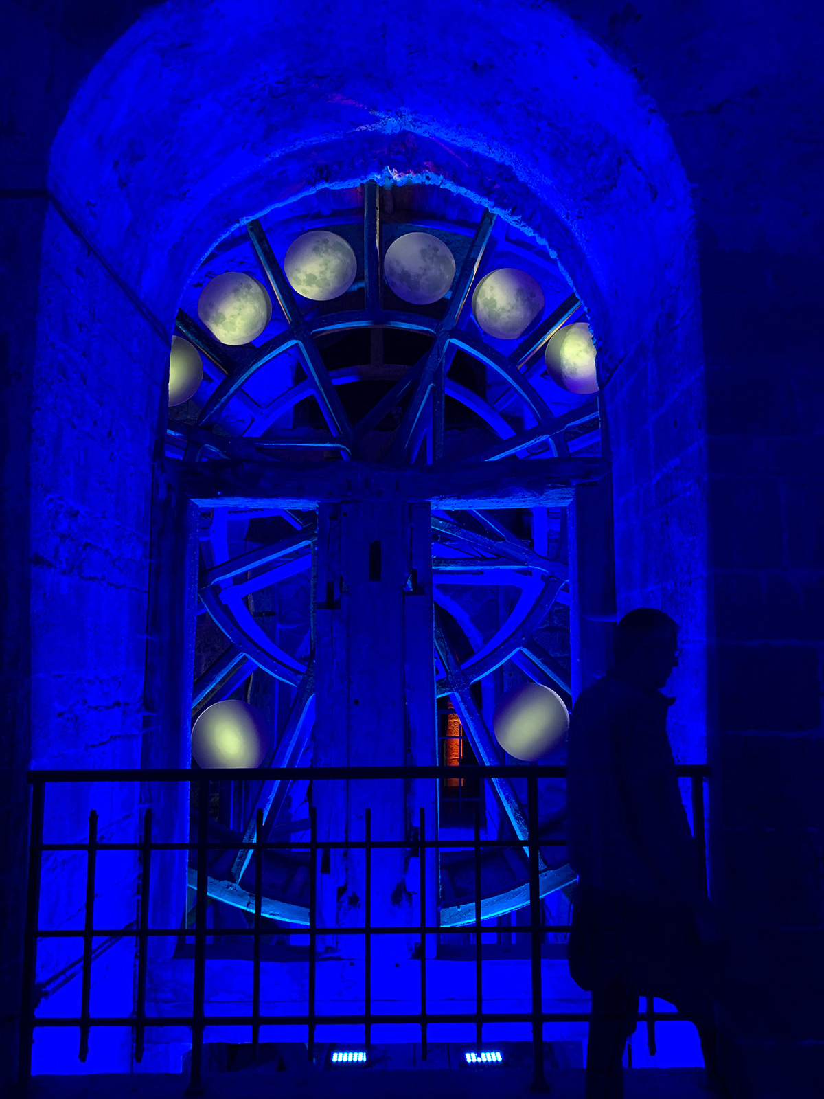 Rêve de Lune, parcours nocturne, cycles lunaires, salle de la roue, abbaye du Mont-Saint-Michel