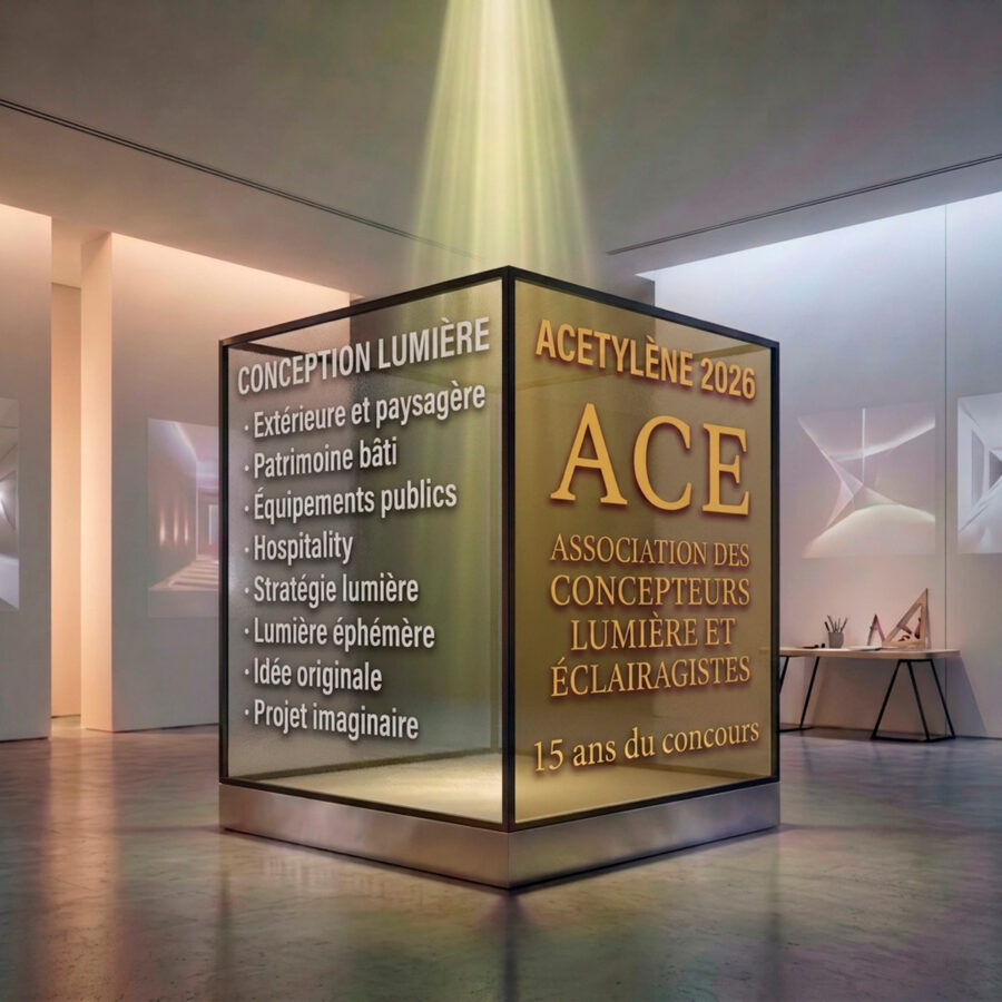 Appel à candidature : Prix de la conception lumière ACEtylène 2026 - Image générée avec IA © Gemini