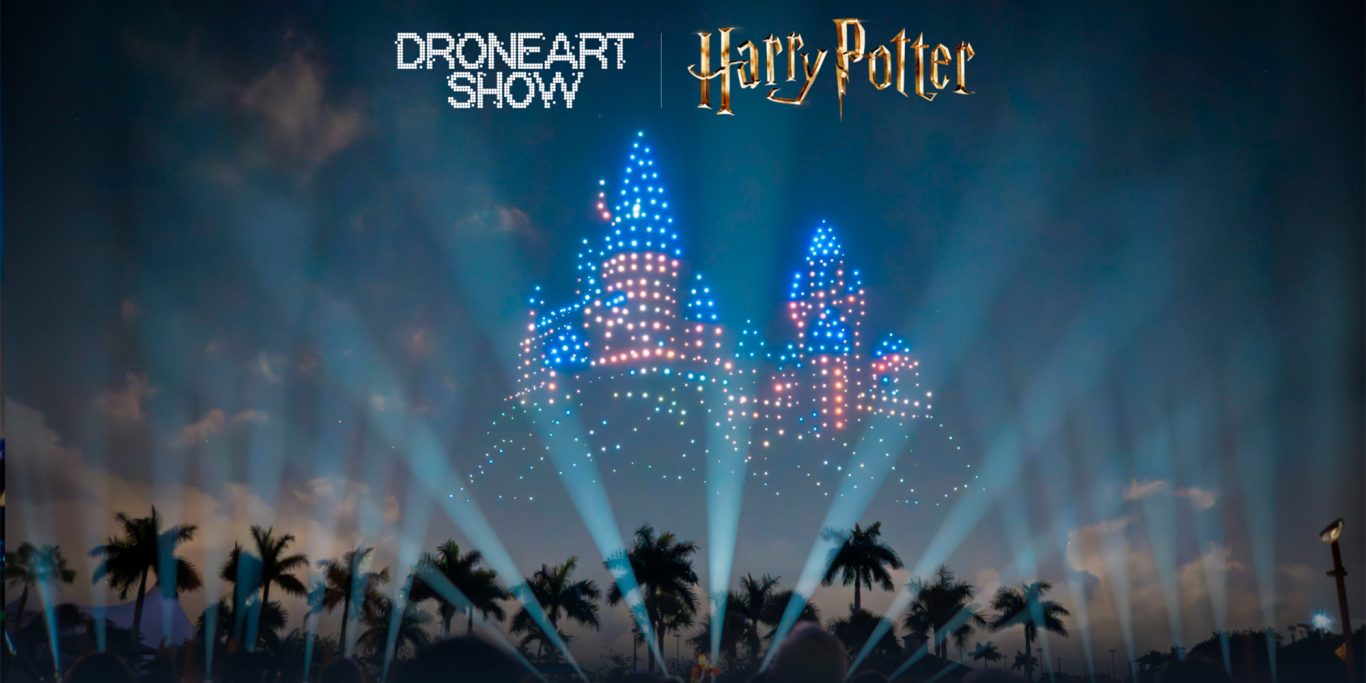 DroneArt Show Harry Potter™ en France à Nantes, Lyon et Bordeaux © Warner Bros, Discovery Global Experiences, Fever