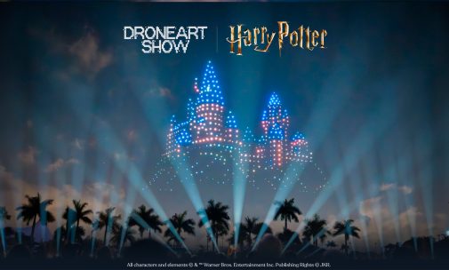 DroneArt Show Harry Potter™ en France à Nantes, Lyon et Bordeaux © Warner Bros, Discovery Global Experiences, Fever